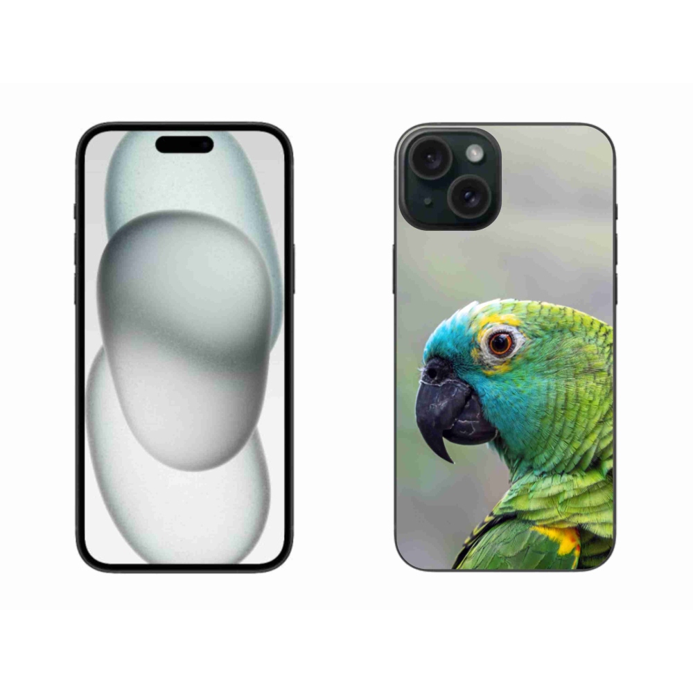Gelový kryt mmCase na iPhone 15 Plus - papoušek amazoňan
