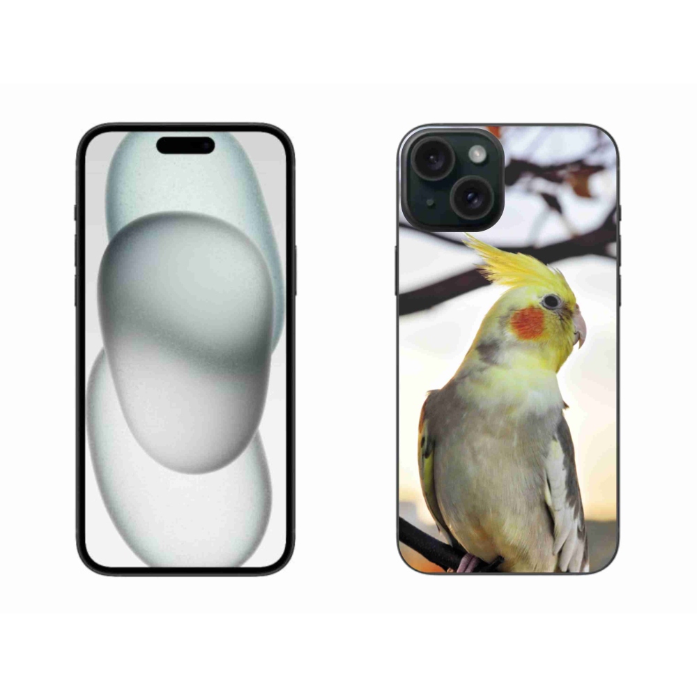 Gelový kryt mmCase na iPhone 15 Plus - papoušek korela