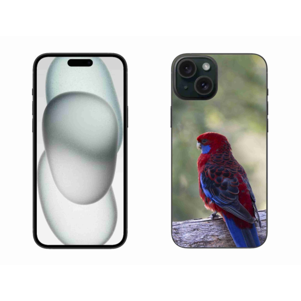 Gelový kryt mmCase na iPhone 15 Plus - papoušek rosela