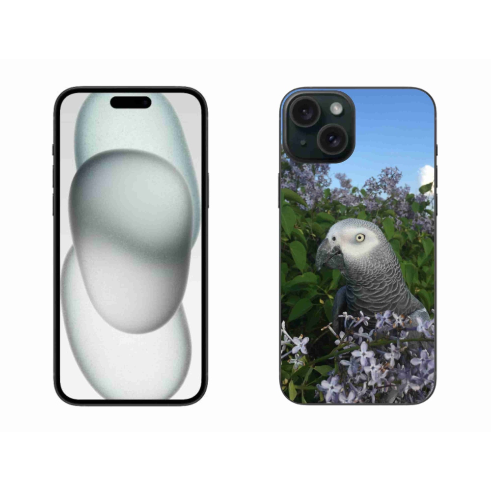Gelový kryt mmCase na iPhone 15 Plus - papoušek žako