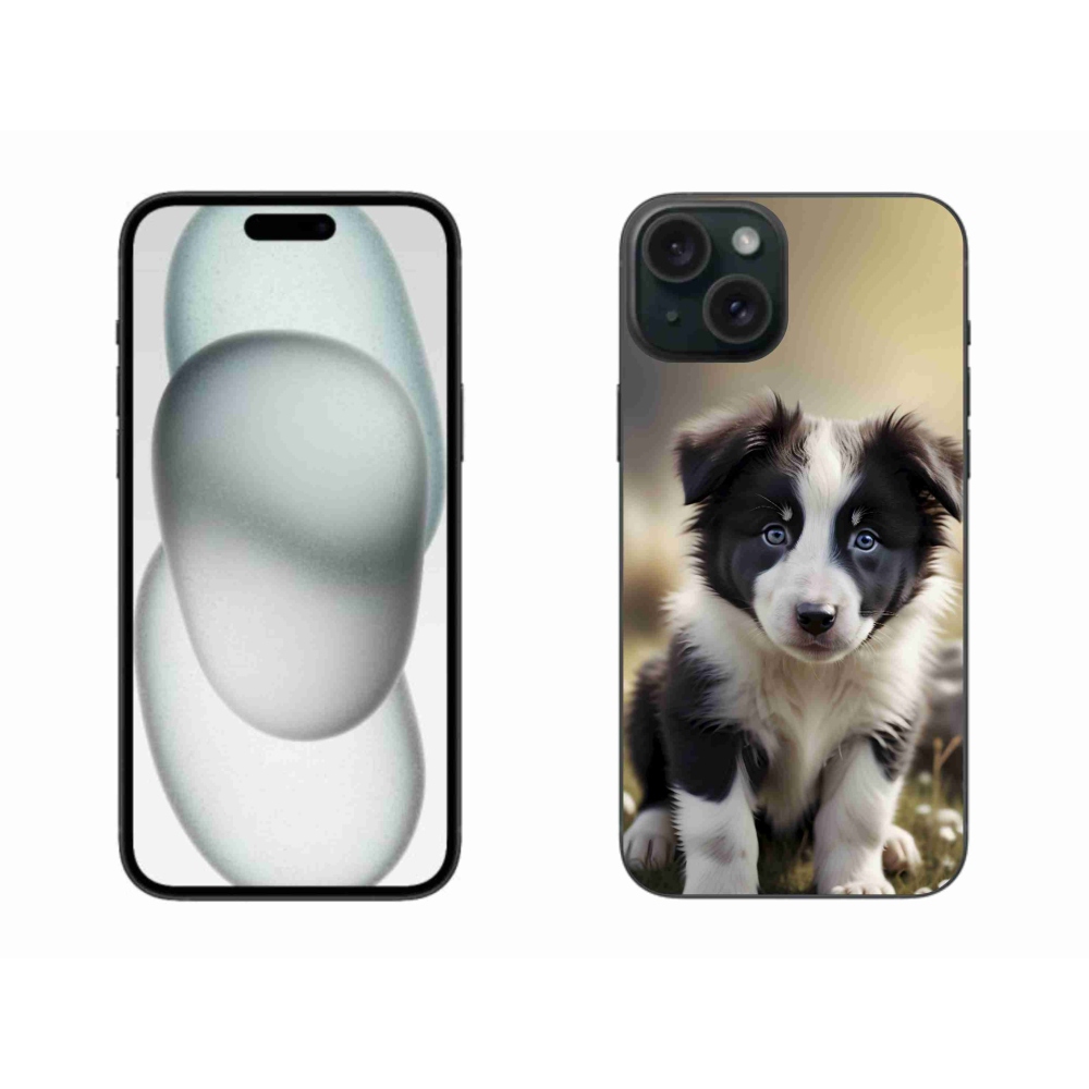 Gelový kryt mmCase na iPhone 15 Plus - roztomilá border kolie