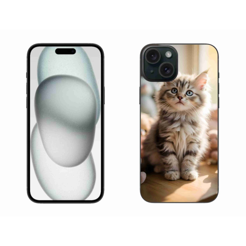Gelový kryt mmCase na iPhone 15 Plus - roztomilé kotě 10