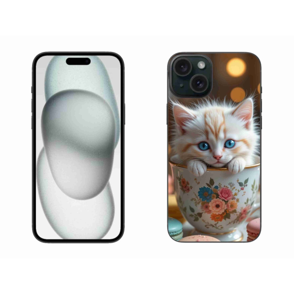 Gelový kryt mmCase na iPhone 15 Plus - roztomilé kotě 6