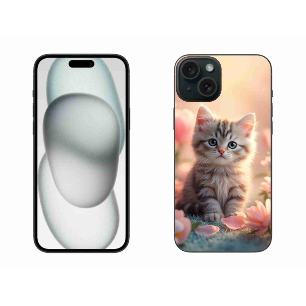 Gelový kryt mmCase na iPhone 15 Plus - roztomilé kotě 8