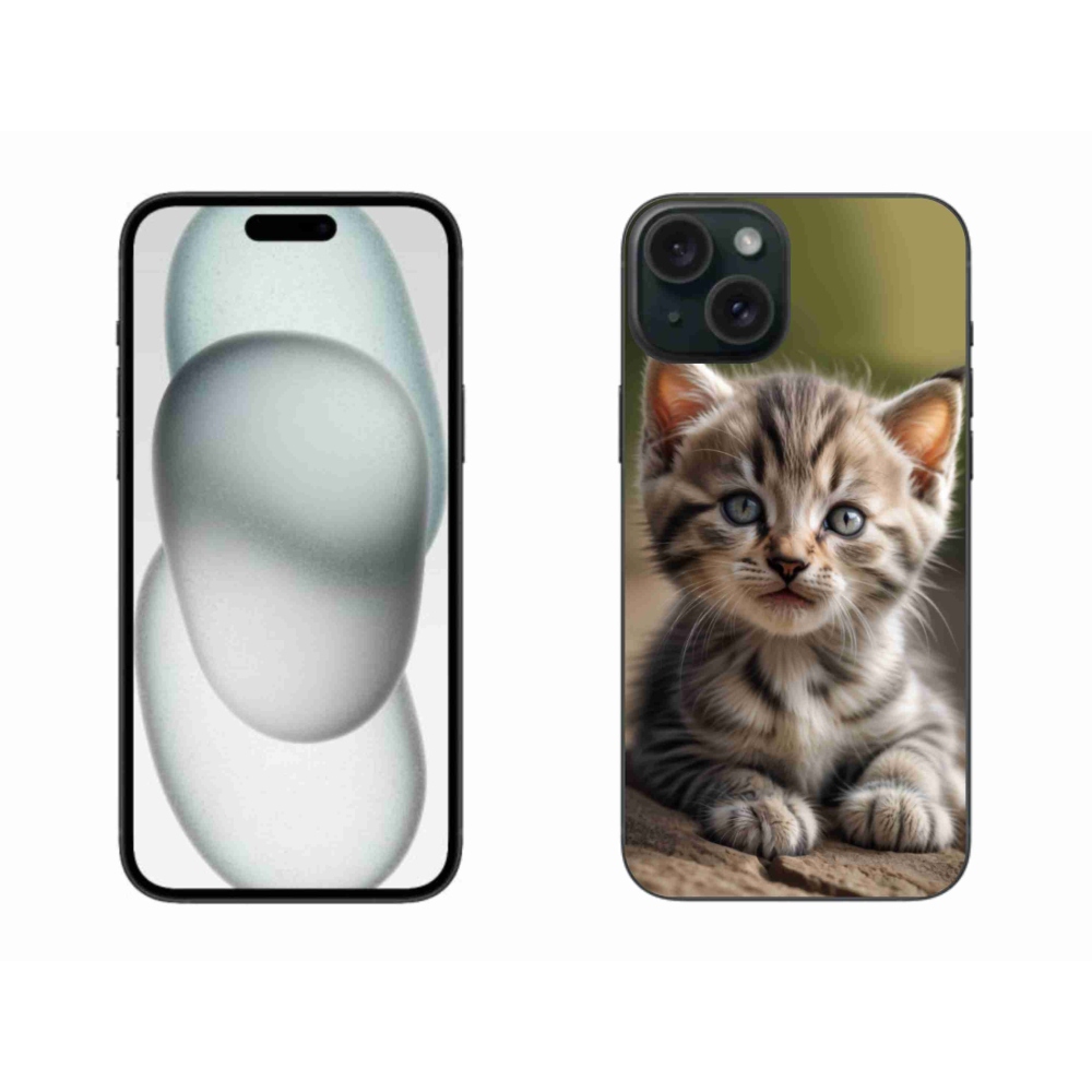 Gelový kryt mmCase na iPhone 15 Plus - roztomilé kotě 9