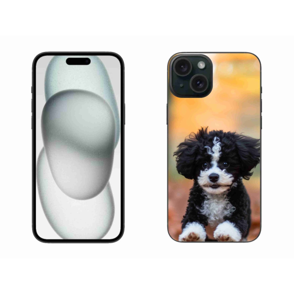 Gelový kryt mmCase na iPhone 15 Plus - roztomilé štěně 2