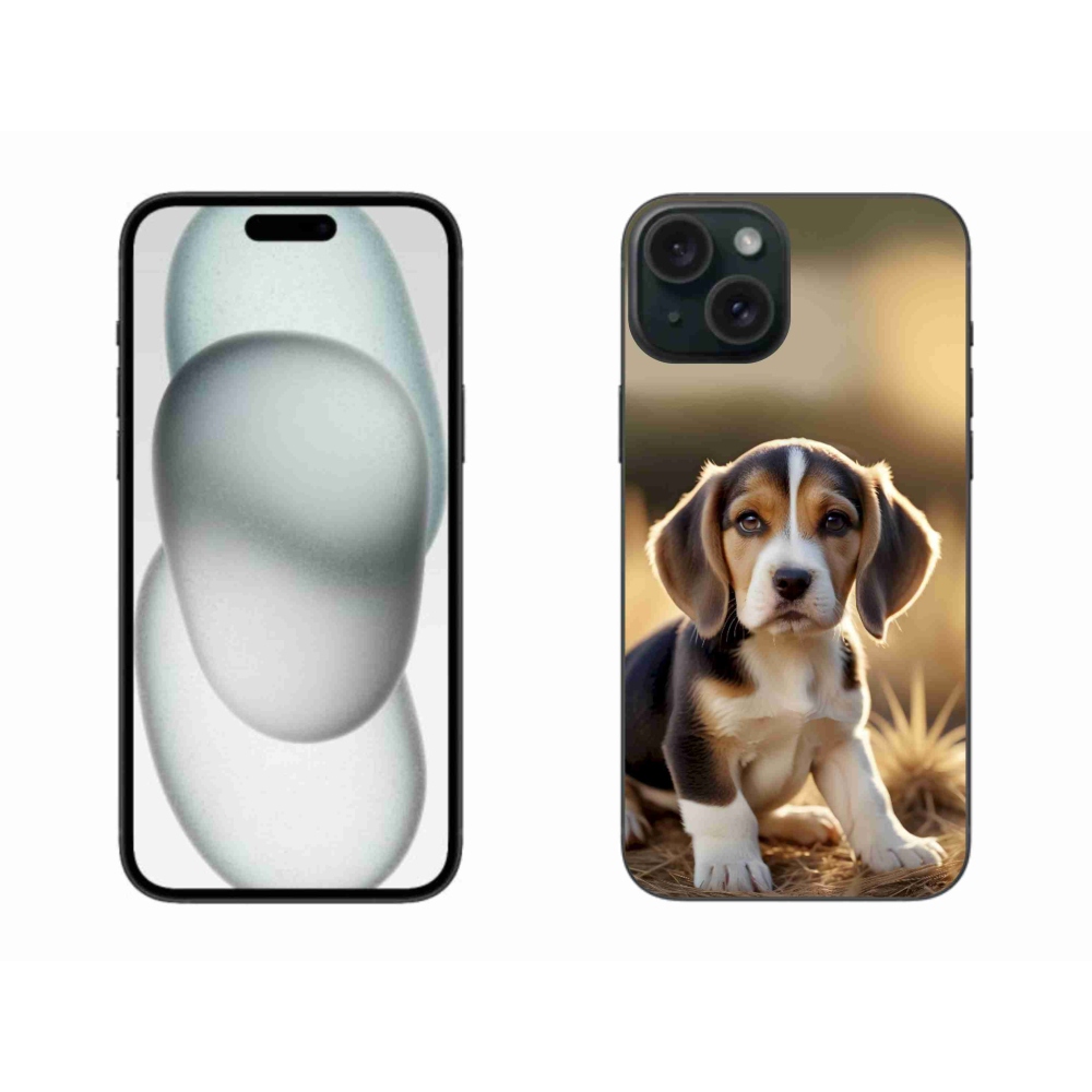 Gelový kryt mmCase na iPhone 15 Plus - roztomilý bígl