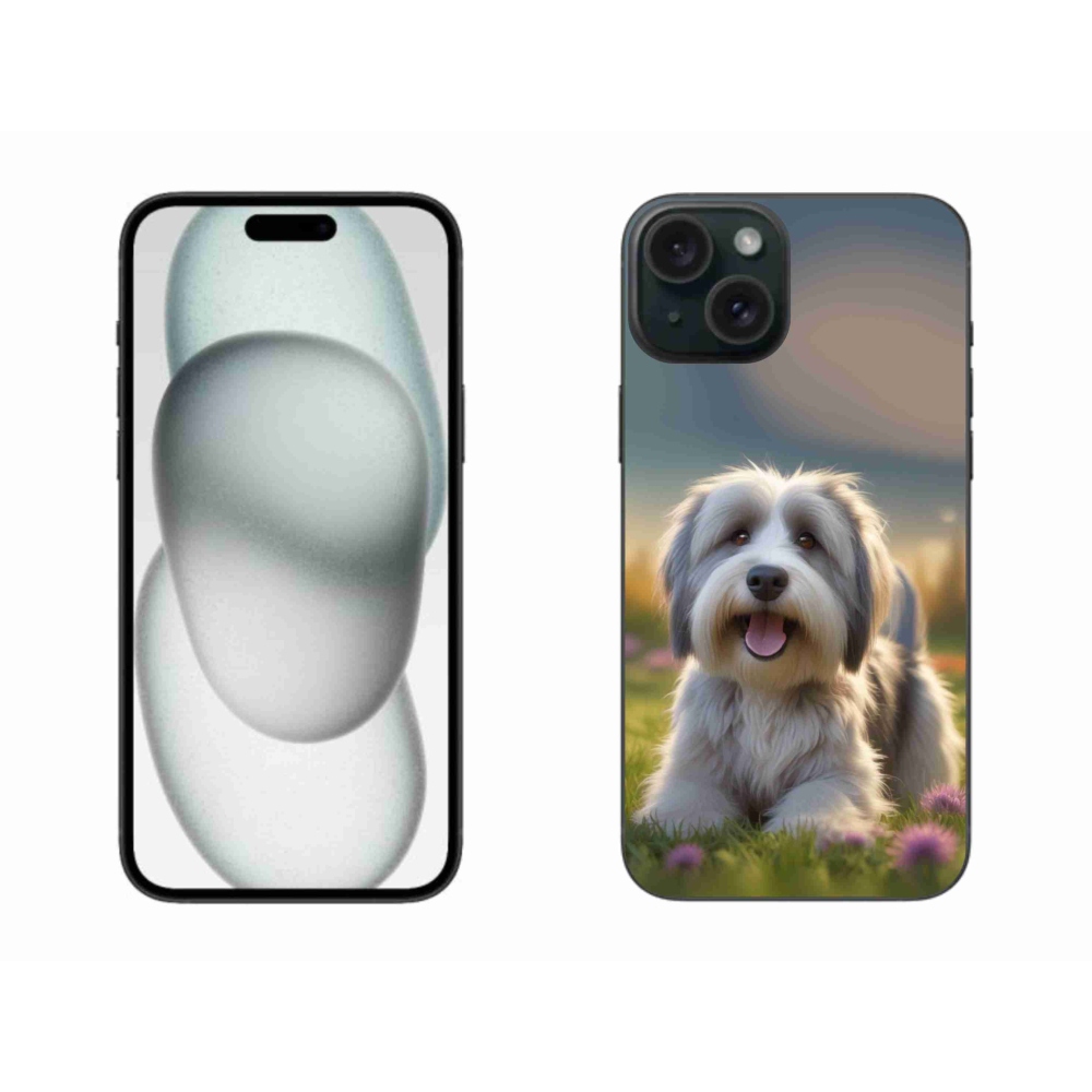 Gelový kryt mmCase na iPhone 15 Plus - roztomilý havanský psík