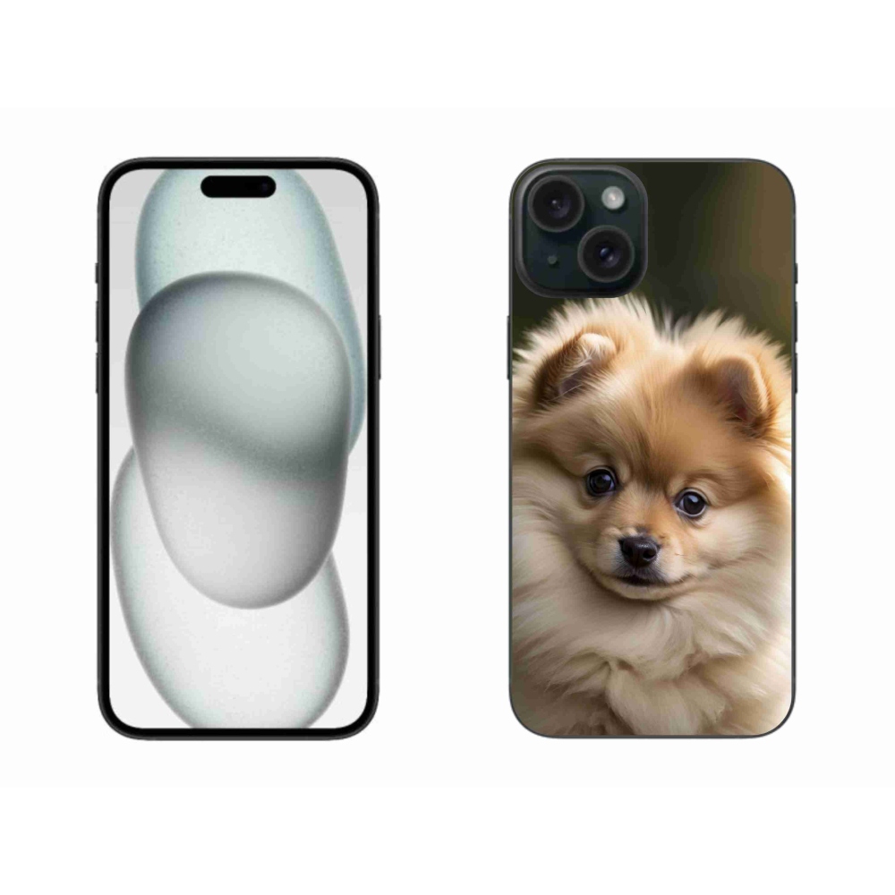 Gelový kryt mmCase na iPhone 15 Plus - roztomilý pomeranian 2