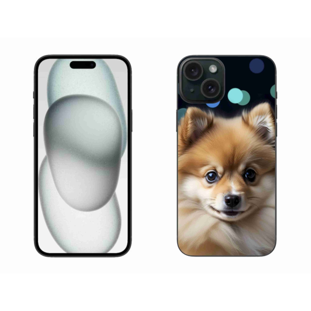 Gelový kryt mmCase na iPhone 15 Plus - roztomilý pomeranian
