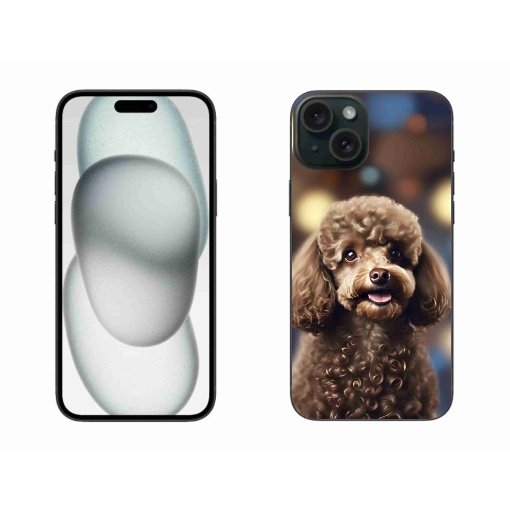 Gelový kryt mmCase na iPhone 15 Plus - roztomilý pudl
