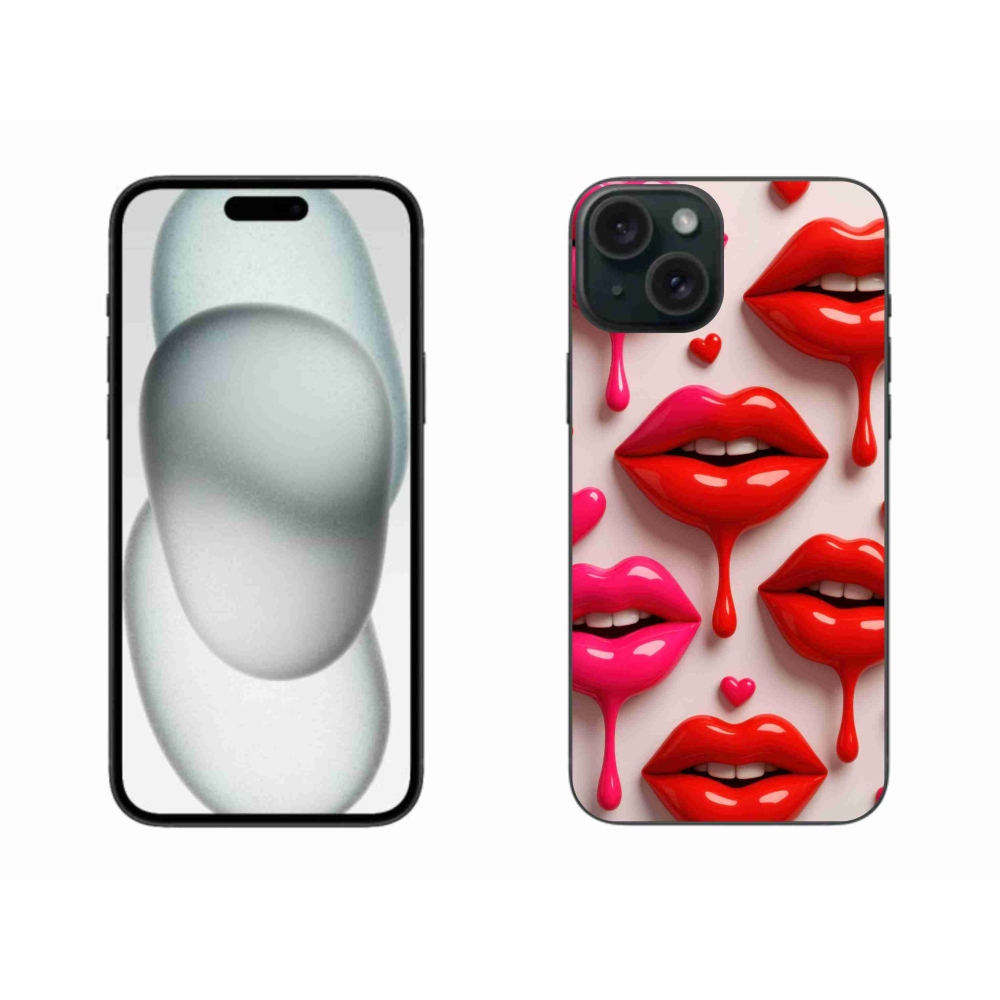Gelový kryt mmCase na iPhone 15 Plus - rty 2