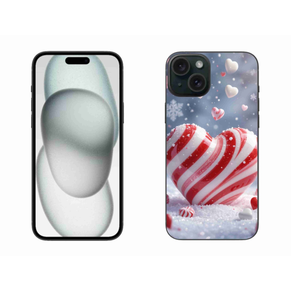 Gelový kryt mmCase na iPhone 15 Plus - sladké srdce
