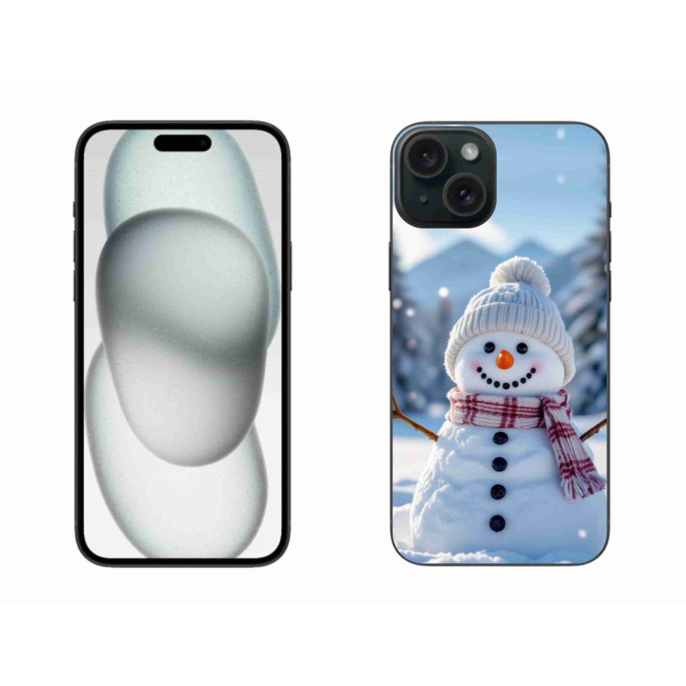 Gelový kryt mmCase na iPhone 15 Plus - sněhulák 3
