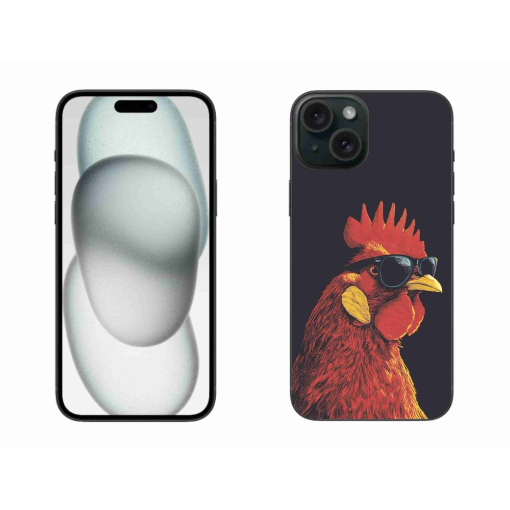Gelový kryt mmCase na iPhone 15 Plus - stylový kohout