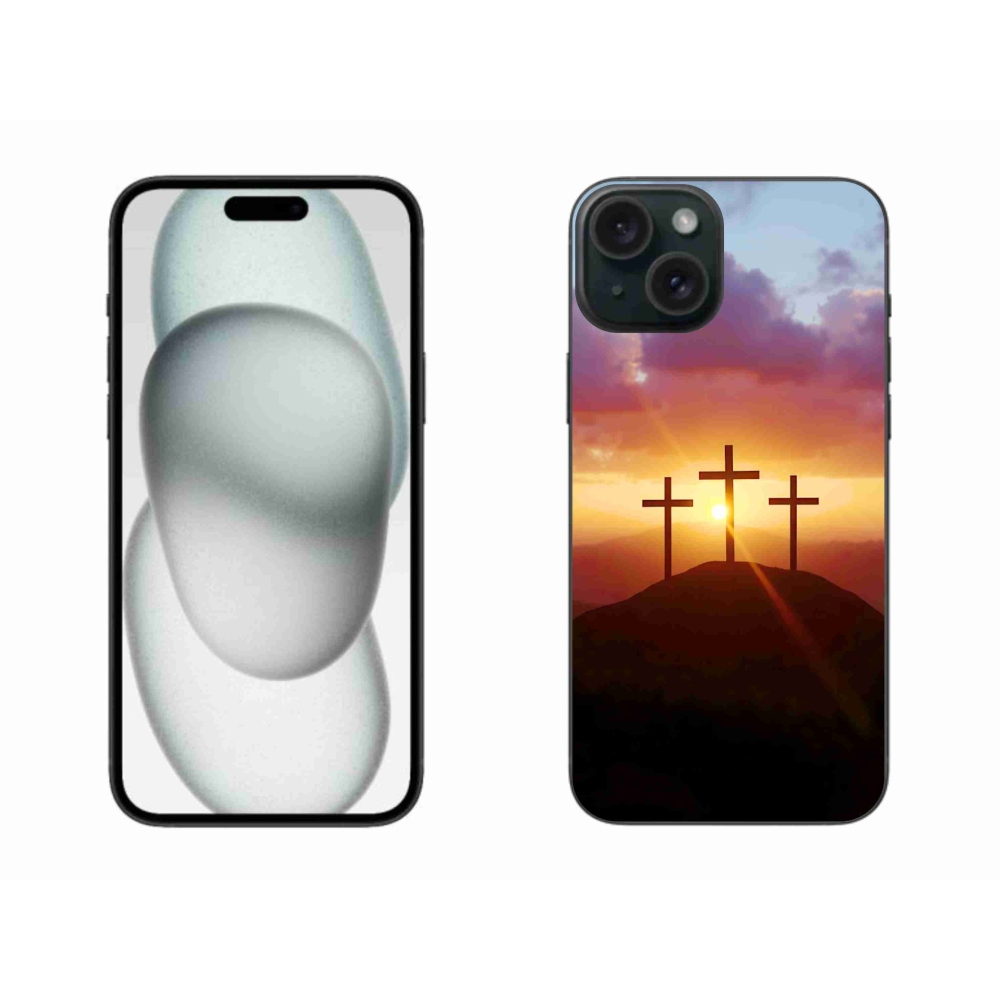 Gelový kryt mmCase na iPhone 15 Plus - tři kříže