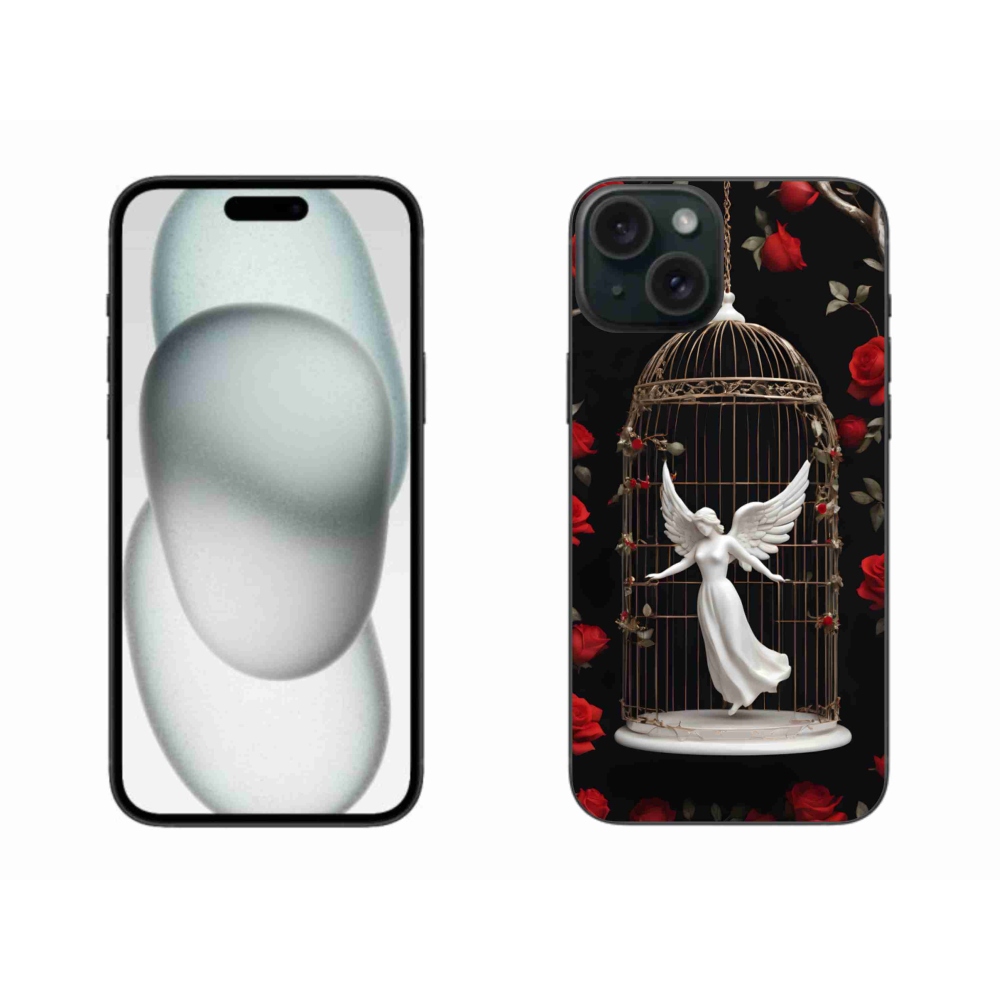 Gelový kryt mmCase na iPhone 15 Plus - uvězněný anděl