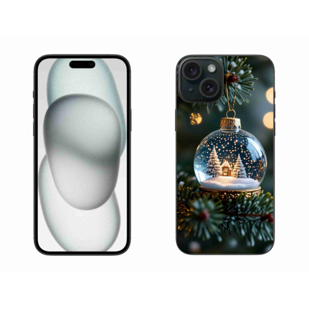 Gelový kryt mmCase na iPhone 15 Plus - vánoční koule 2