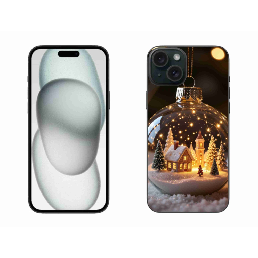 Gelový kryt mmCase na iPhone 15 Plus - vánoční koule 3