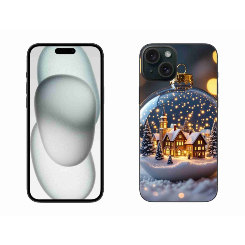 Gelový kryt mmCase na iPhone 15 Plus - vánoční koule 4