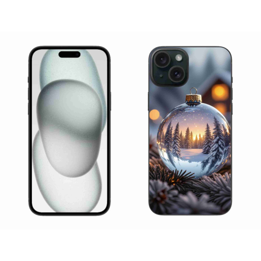 Gelový kryt mmCase na iPhone 15 Plus - vánoční ozdoba