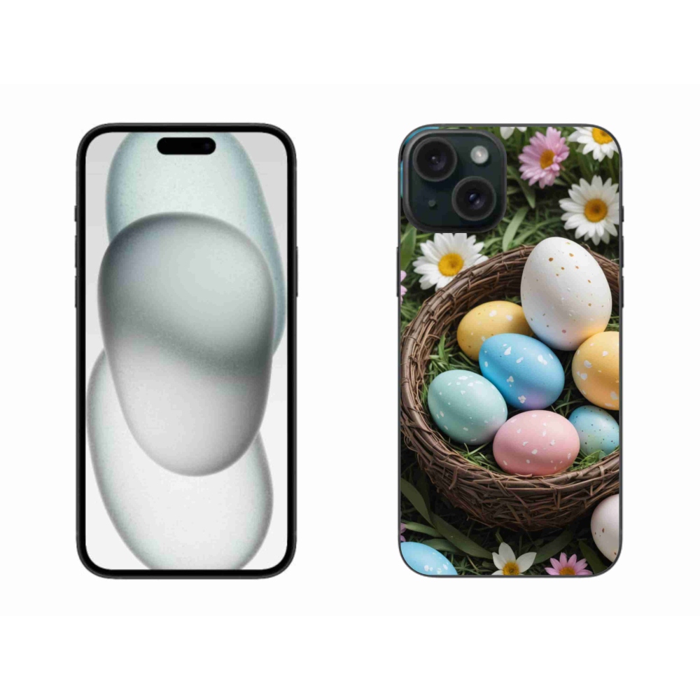 Gelový kryt mmCase na iPhone 15 Plus - velikonoční vajíčka 2