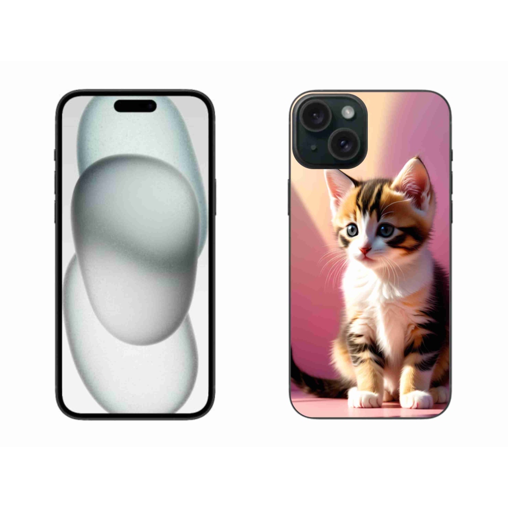 Gelový kryt mmCase na iPhone 15 Plus - zvědavé kotě 2