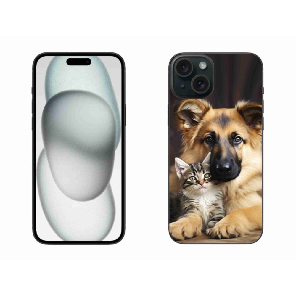 Gelový kryt mmCase na iPhone 15 Plus - zvířecí přátelství