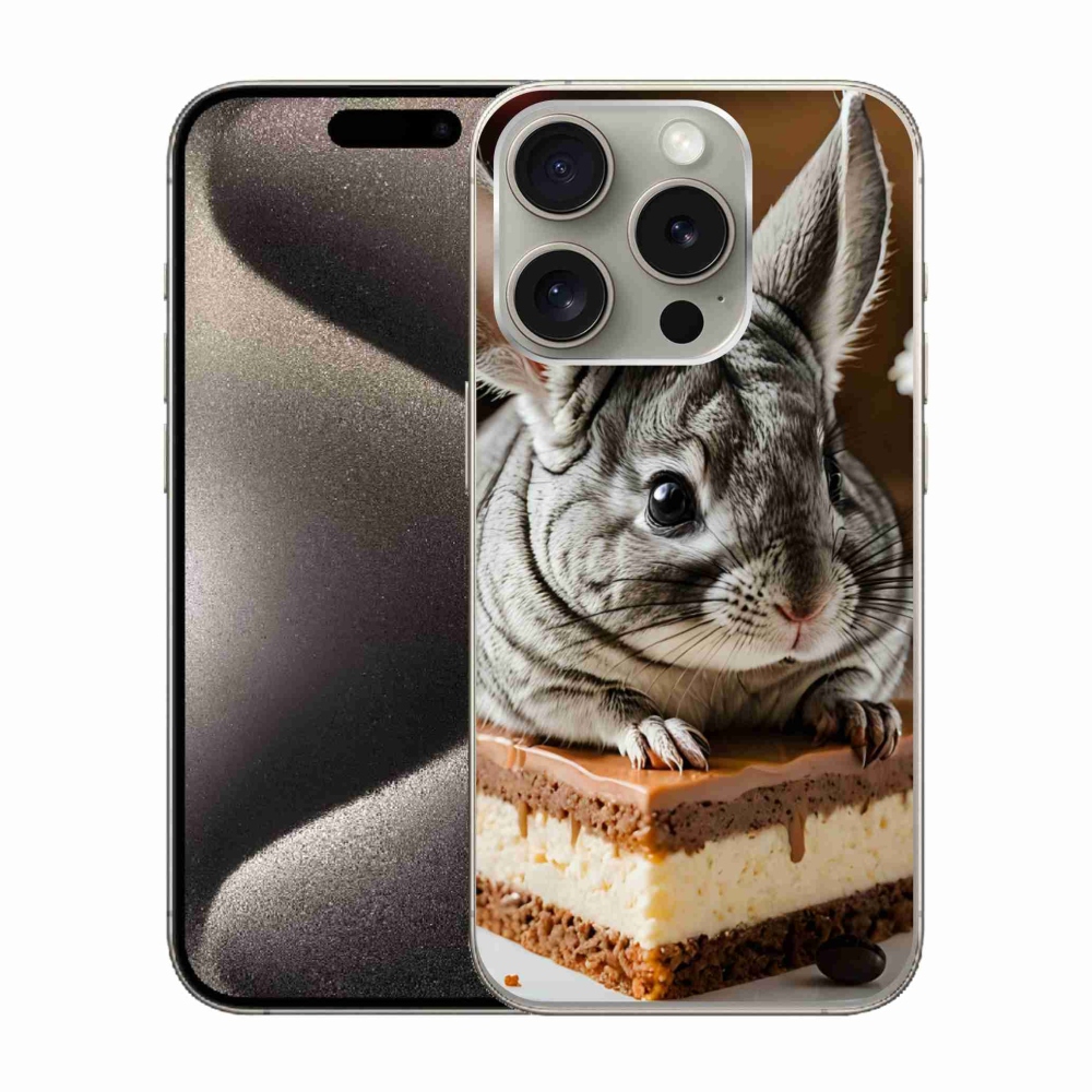 Gelový kryt mmCase na iPhone 15 Pro - činčila