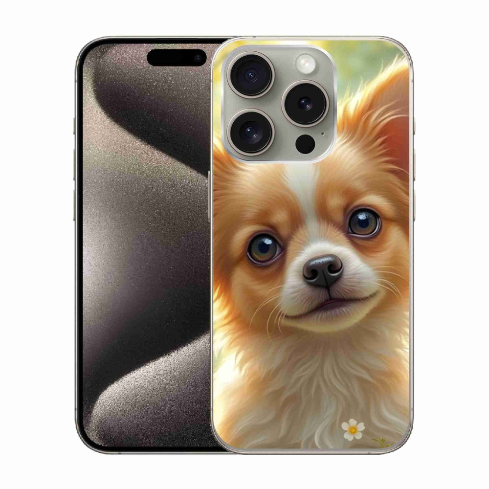 Gelový kryt mmCase na iPhone 15 Pro - čivava 5