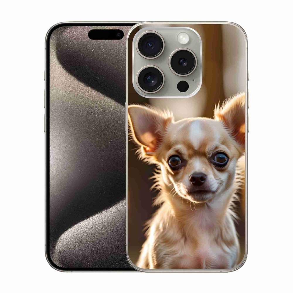 Gelový kryt mmCase na iPhone 15 Pro - čivava 6