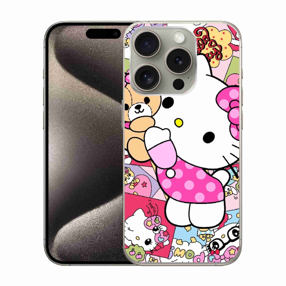 Gelový kryt mmCase na iPhone 15 Pro - cute kitty
