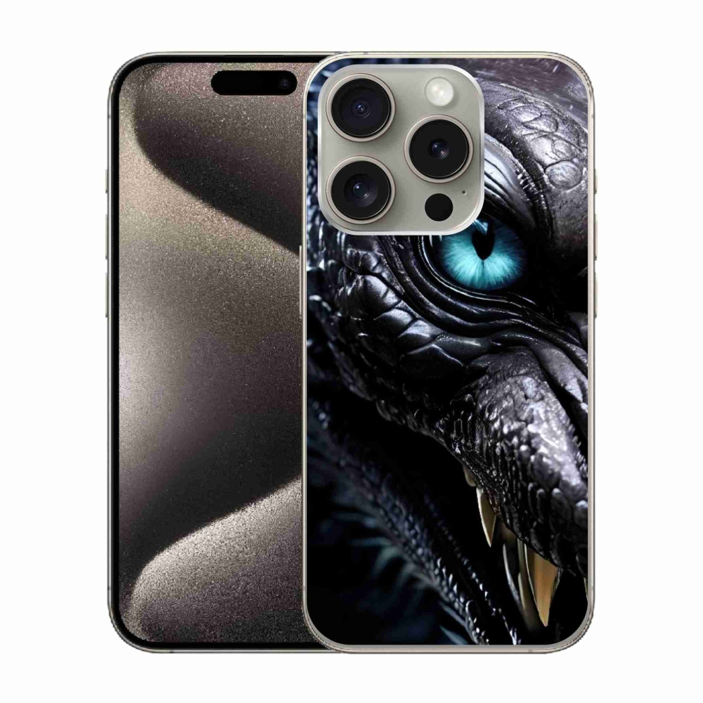 Gelový kryt mmCase na iPhone 15 Pro - dračí pohled