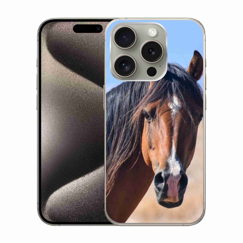 Gelový kryt mmCase na iPhone 15 Pro - klidný kůň