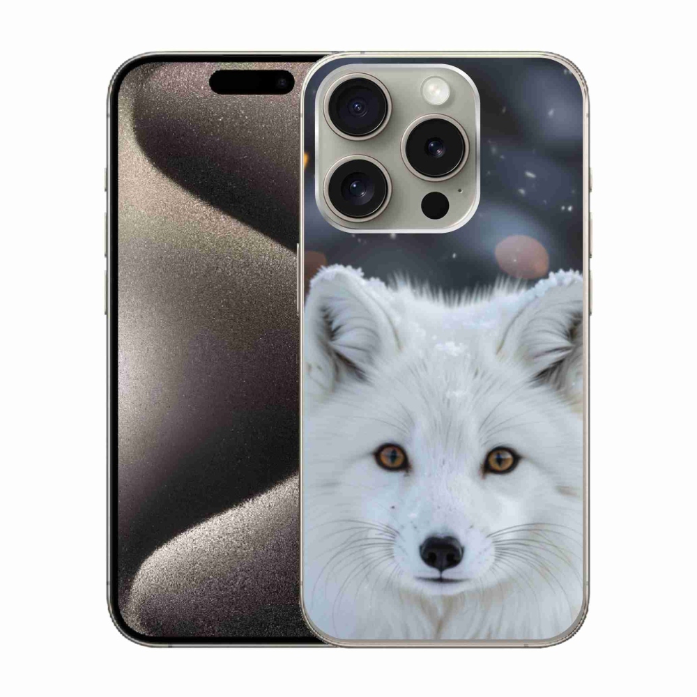 Gelový kryt mmCase na iPhone 15 Pro - liška polární