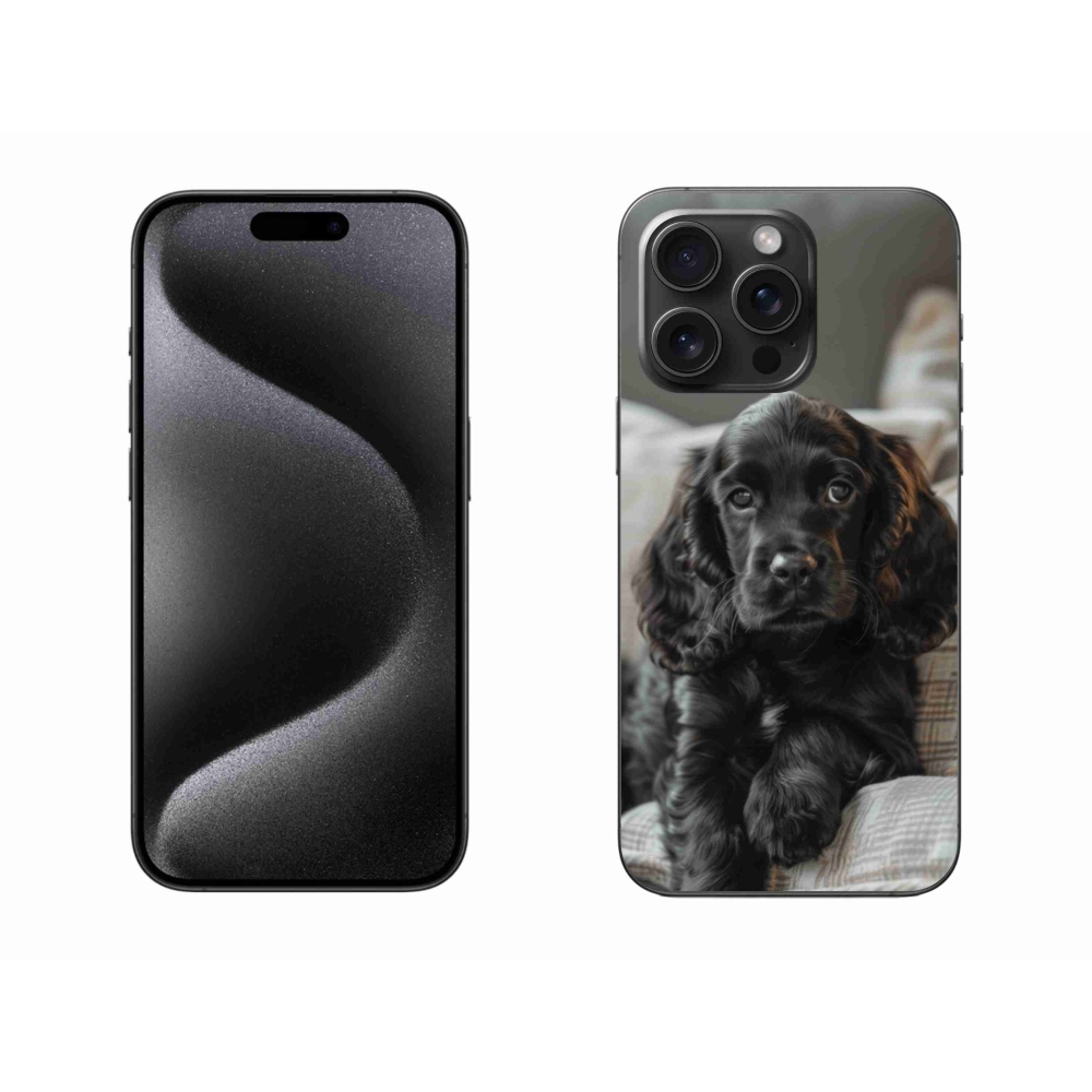 Gelový kryt mmCase na iPhone 15 Pro Max - anglický kokršpaněl