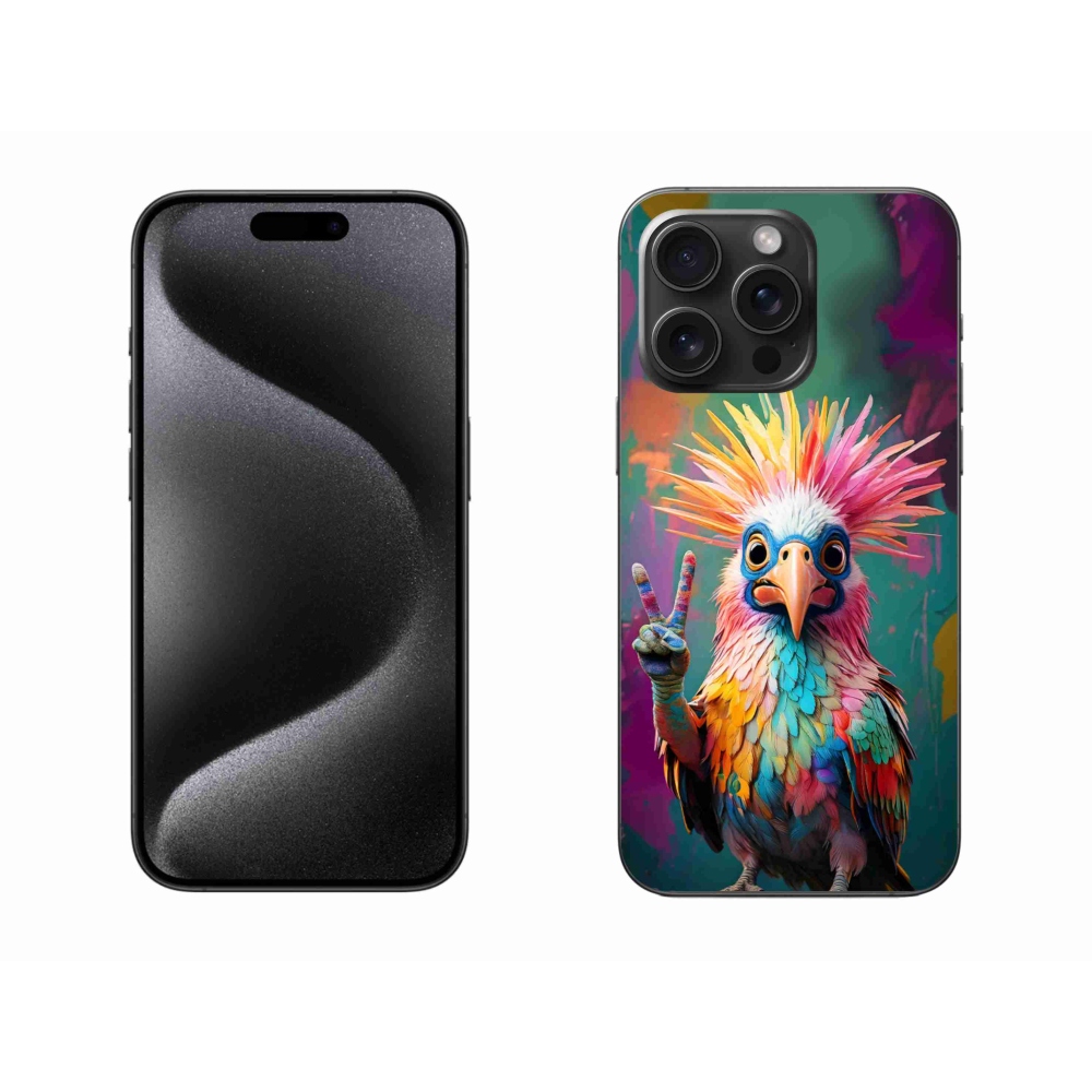 Gelový kryt mmCase na iPhone 15 Pro Max - barevný rebel