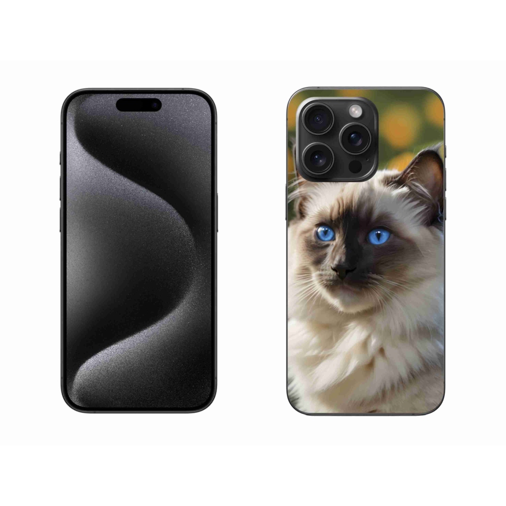 Gelový kryt mmCase na iPhone 15 Pro Max - bílý ragdoll