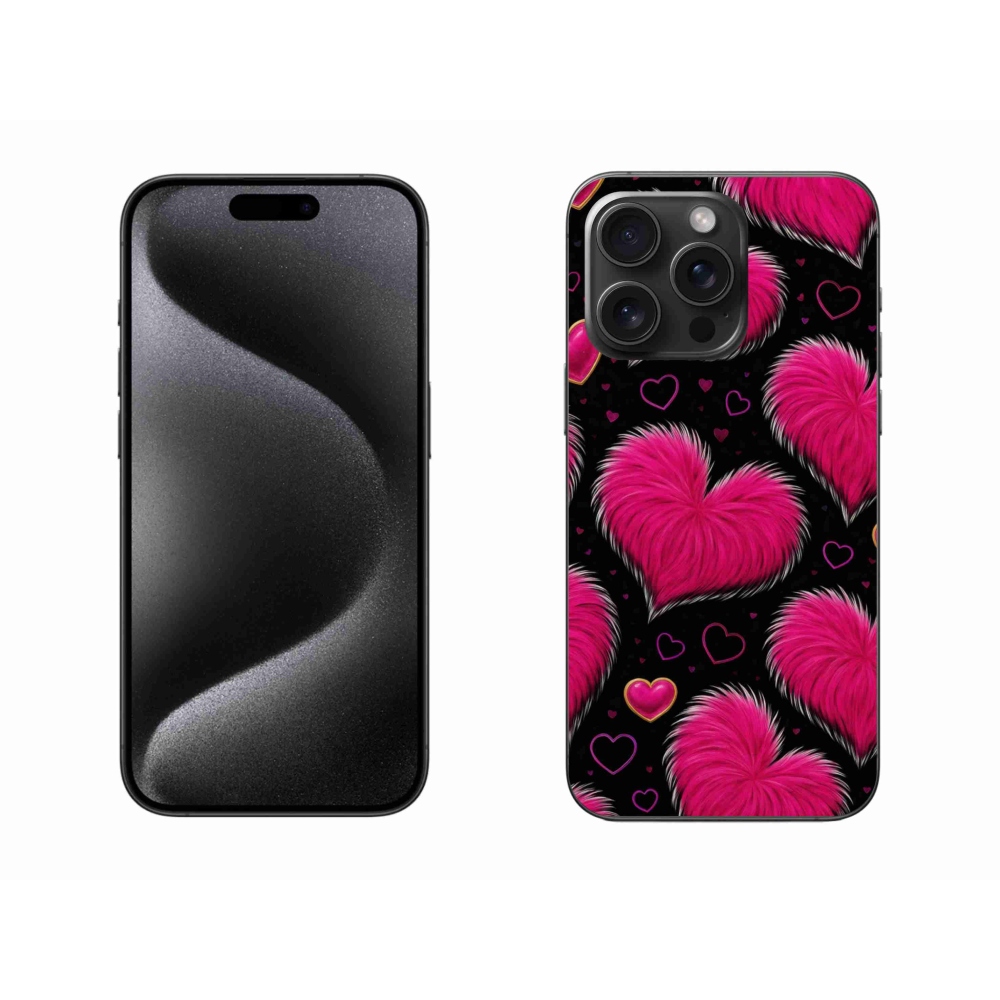 Gelový kryt mmCase na iPhone 15 Pro Max - hebká srdce