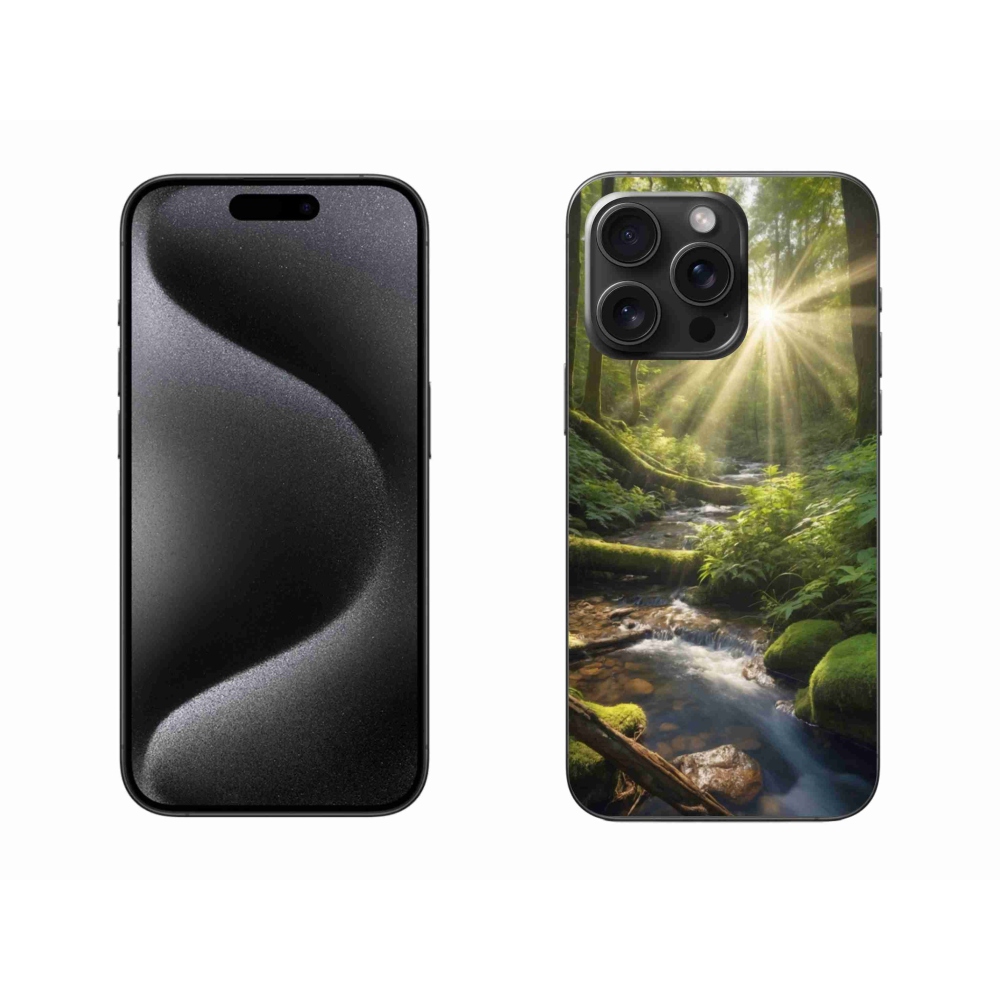 Gelový kryt mmCase na iPhone 15 Pro Max - hlubina lesa