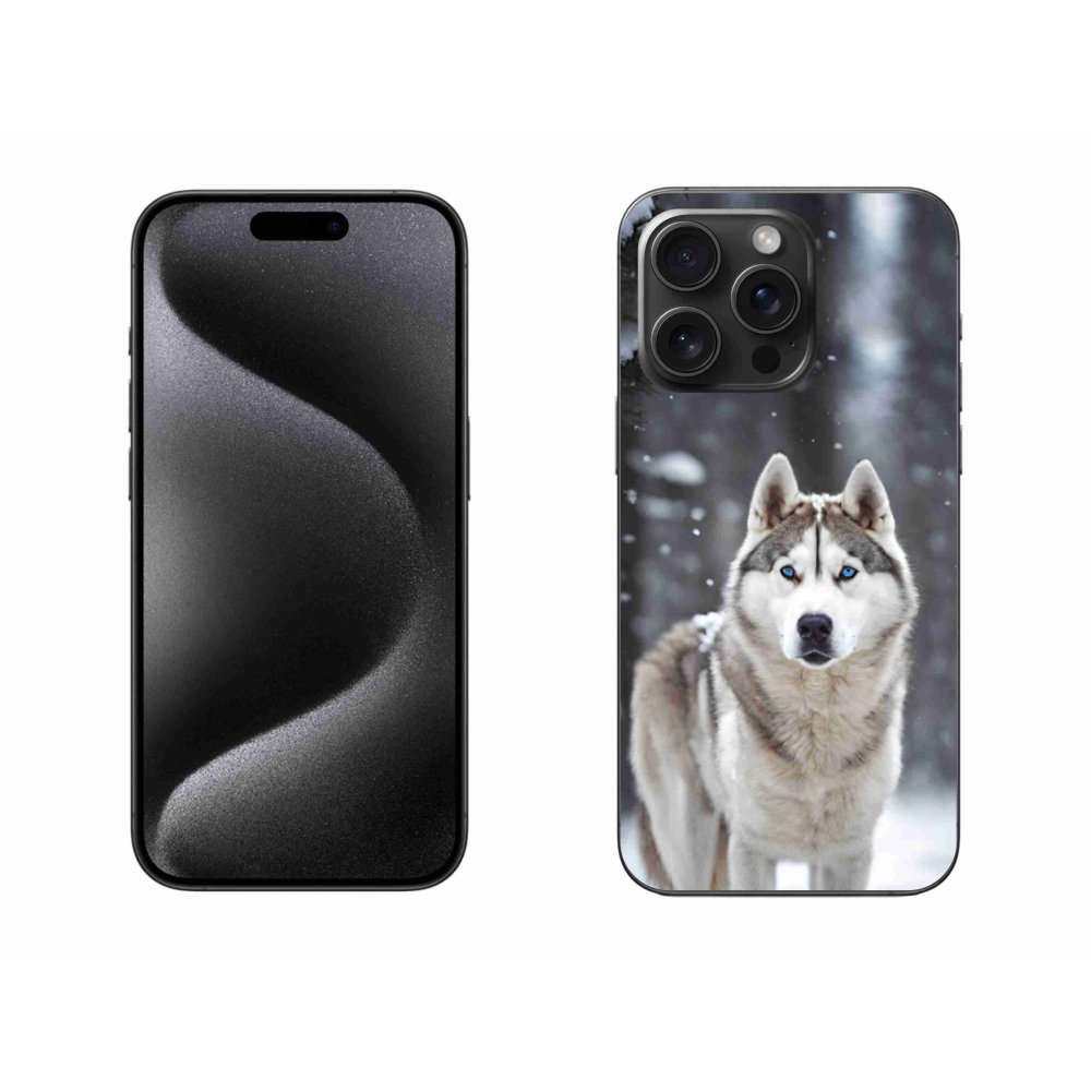 Gelový kryt mmCase na iPhone 15 Pro Max - husky 2