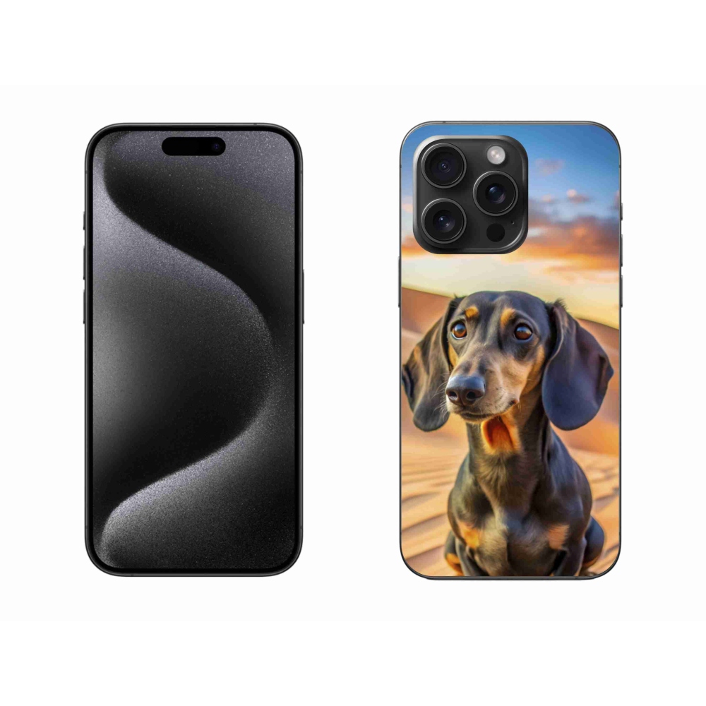 Gelový kryt mmCase na iPhone 15 Pro Max - jezevčík 3 