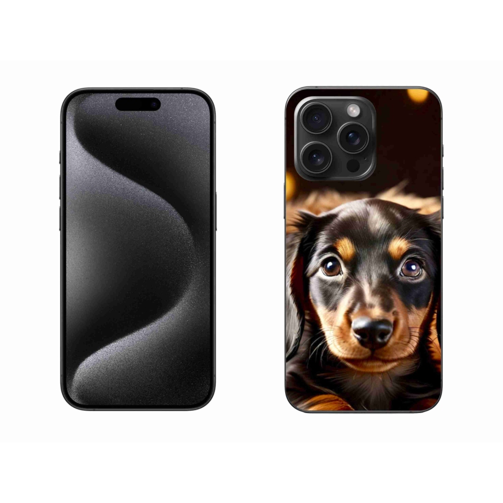 Gelový kryt mmCase na iPhone 15 Pro Max - jezevčík
