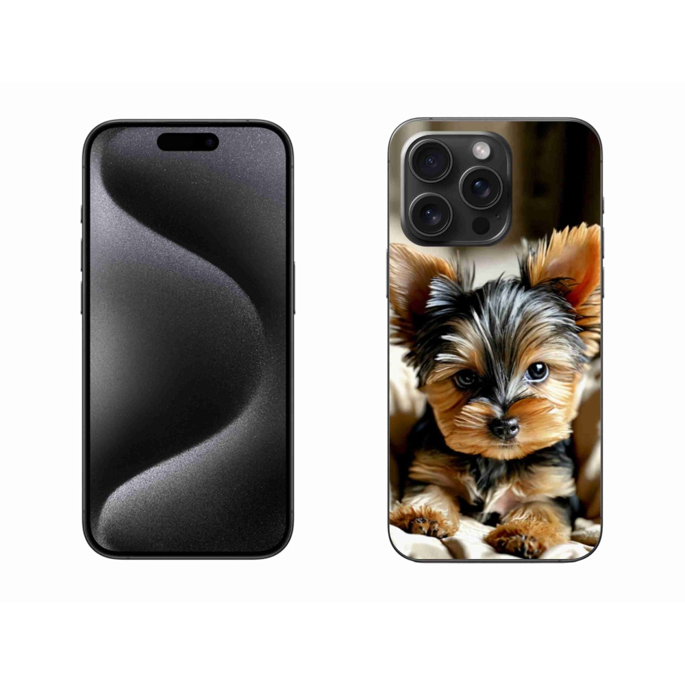 Gelový kryt mmCase na iPhone 15 Pro Max - jorkšír 11