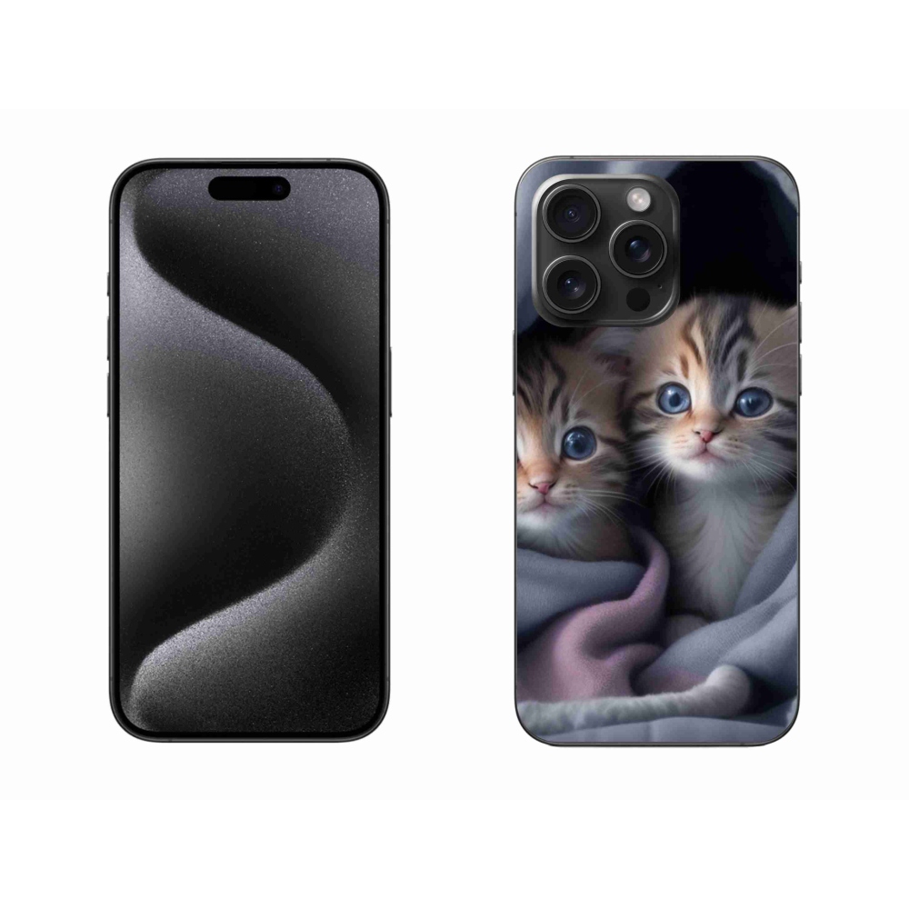 Gelový kryt mmCase na iPhone 15 Pro Max - kočičí duo 2