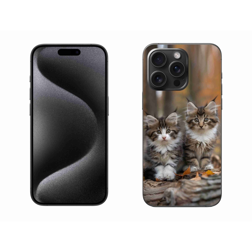 Gelový kryt mmCase na iPhone 15 Pro Max - kočičí duo 3