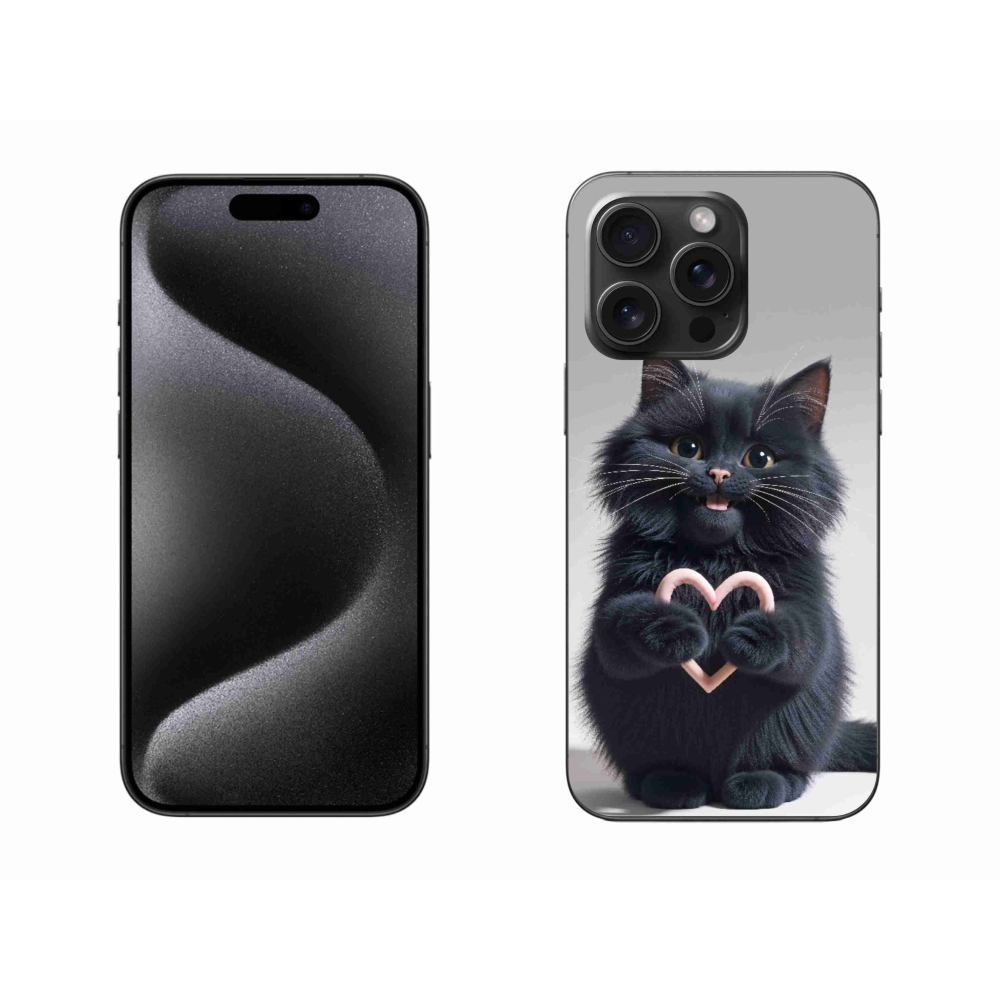 Gelový kryt mmCase na iPhone 15 Pro Max - kočičí láska 3