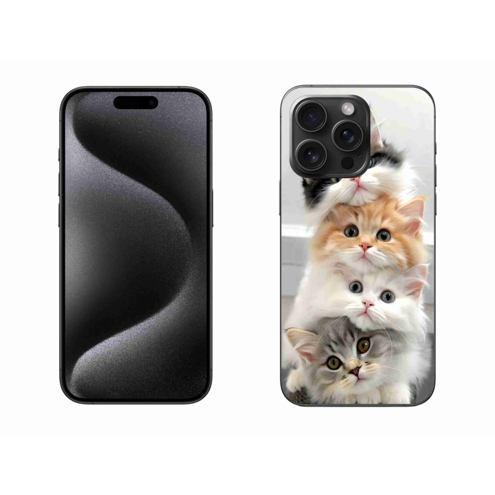 Gelový kryt mmCase na iPhone 15 Pro Max - kočičí parta