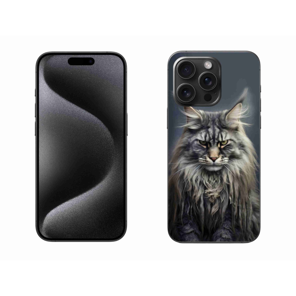 Gelový kryt mmCase na iPhone 15 Pro Max - kočíčí pohled 4