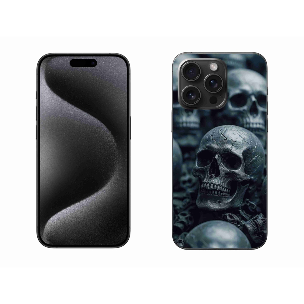 Gelový kryt mmCase na iPhone 15 Pro Max - lebka 2